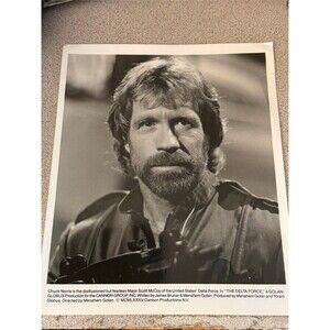 Chuck Norris Delta Force Promo 8 x10 B&W Glossy Picture 1985 Cannon Productions